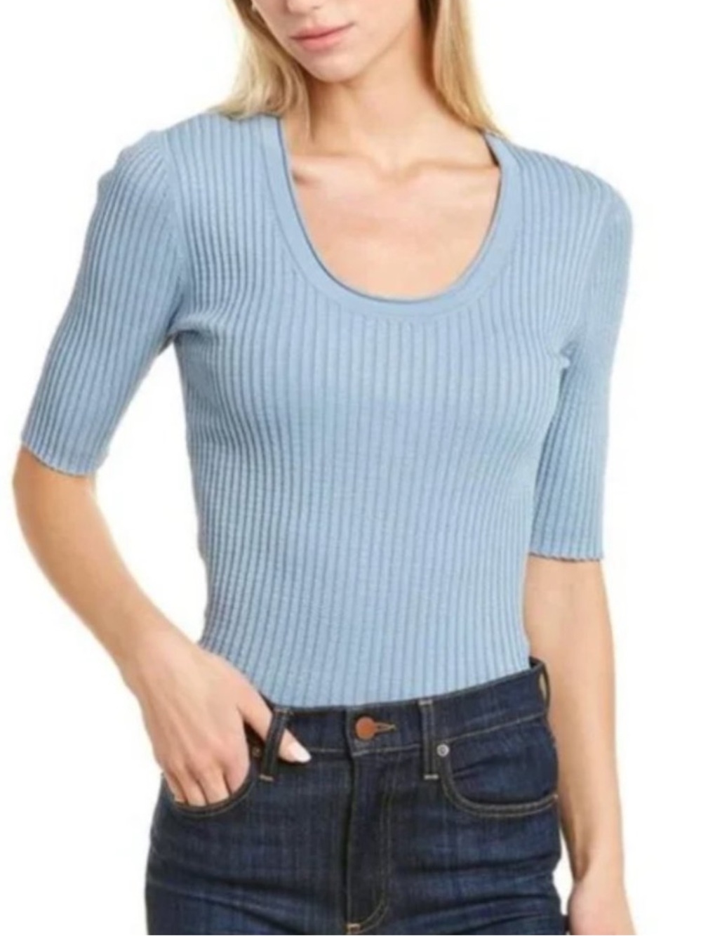 Veronica Beard Danny Scoop Neck Top